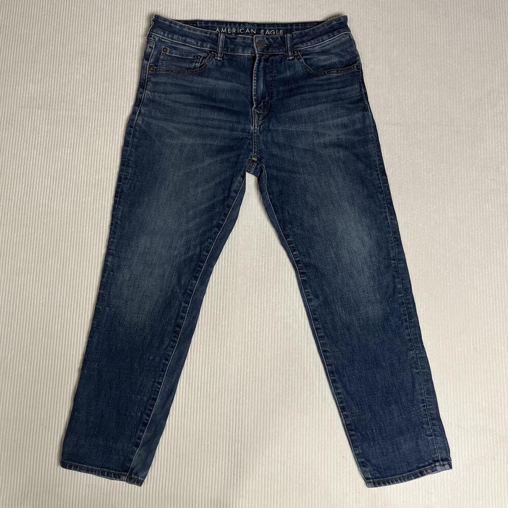 American Eagle Jeans Mens 33x30 Blue Airflex+ Straight Leg Denim Stretch